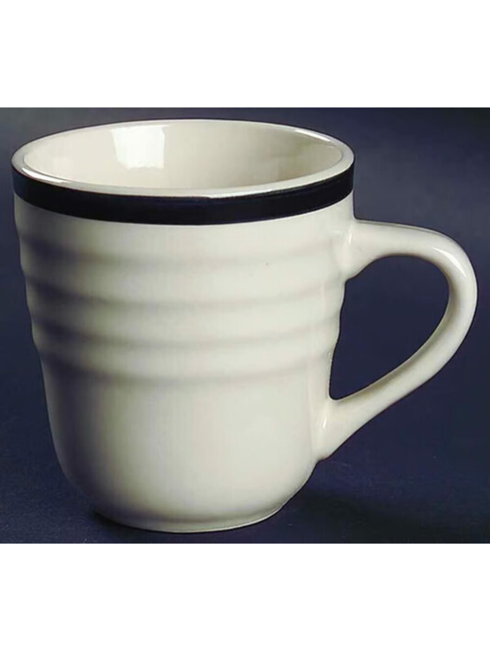 Gibson Designs Basic Living V Cobalt Coffee Mug for Target Home 8 oz Blue Ribbed